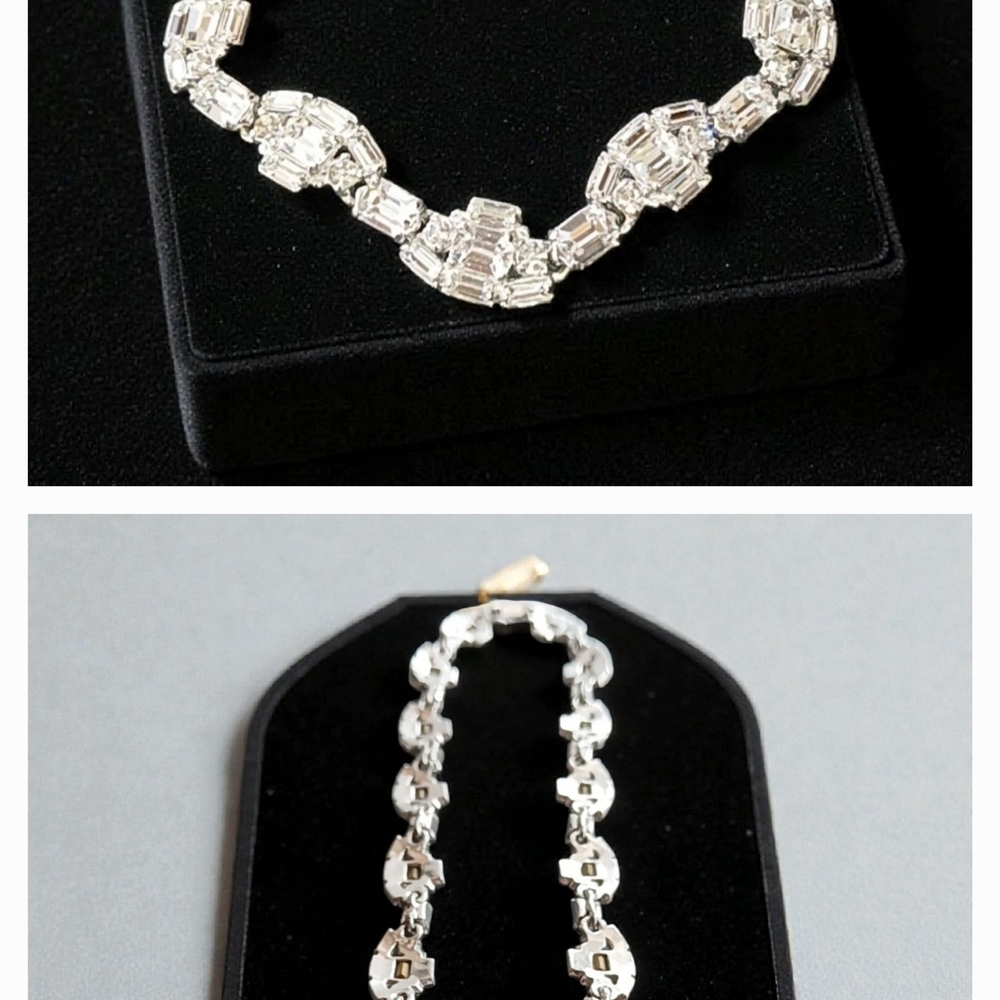 Sophisticated Silver Necklace and Bracelet Set